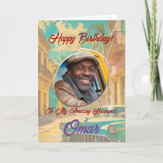 Bonne carte de voeux d'anniversaire avec photo (Devant)