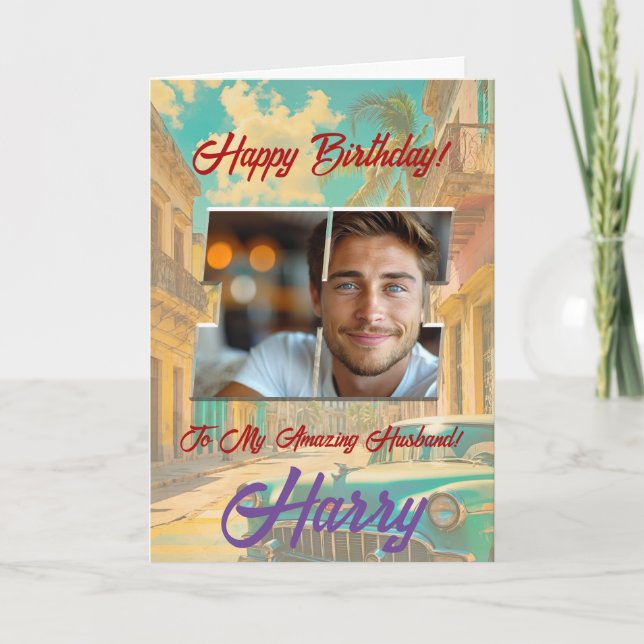 Bonne carte de voeux d'anniversaire avec photo (Devant)