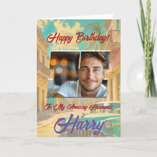 Bonne carte de voeux d'anniversaire avec photo