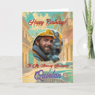 Bonne carte de voeux d'anniversaire avec photo