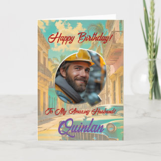 Bonne carte de voeux d'anniversaire avec photo