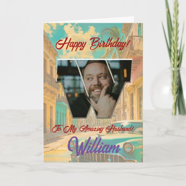 Bonne carte de voeux d'anniversaire avec photo (Devant)