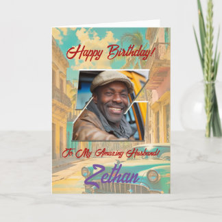 Bonne carte de voeux d'anniversaire avec photo