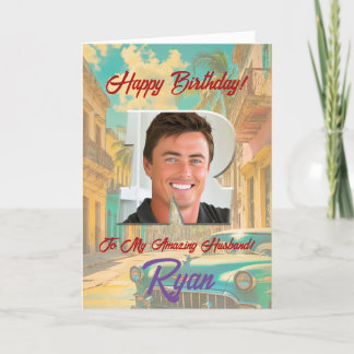 Bonne carte de voeux d'anniversaire avec photo