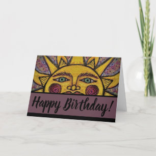 Bonne carte de voeux d'anniversaire - Carte de sol
