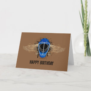 Bonne carte de voeux d'anniversaire de hockey gard