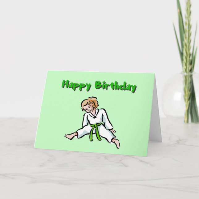 Bonne carte de voeux d'anniversaire fille arts mar (Devant)