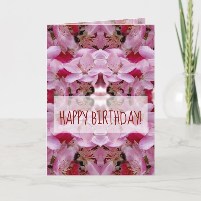 Bonne carte de voeux d'anniversaire, Floral Dream (Devant)