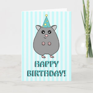 Bonne carte de voeux d'anniversaire Hamster