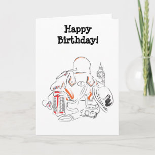 Bonne carte de voeux d'anniversaire Londres