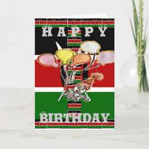 Bonne carte de voeux d'anniversaire Modèle vertica