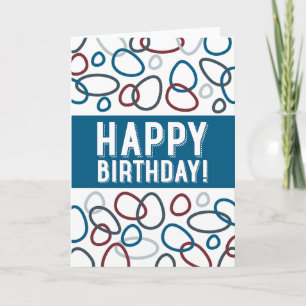 Bonne carte de voeux d'anniversaire Ovales