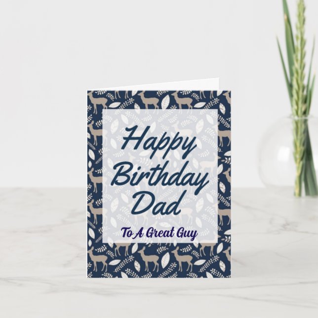 Bonne carte de voeux d'anniversaire papa (Devant)