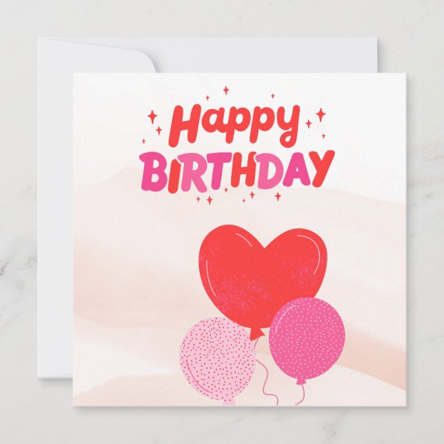 Bonne carte de voeux d'anniversaire pliée (Devant)
