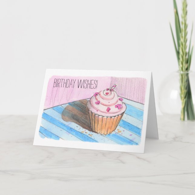 Bonne carte de voeux d'anniversaire pliée (Devant)