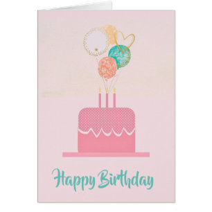 Bonne carte de voeux d'anniversaire pour fille