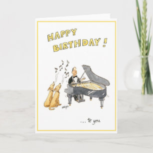 Bonne carte de voeux d'anniversaire pour les mélom