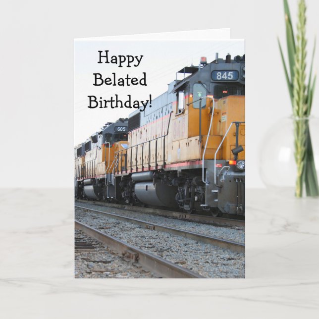 Bonne carte de voeux d'anniversaire tardif (Devant)