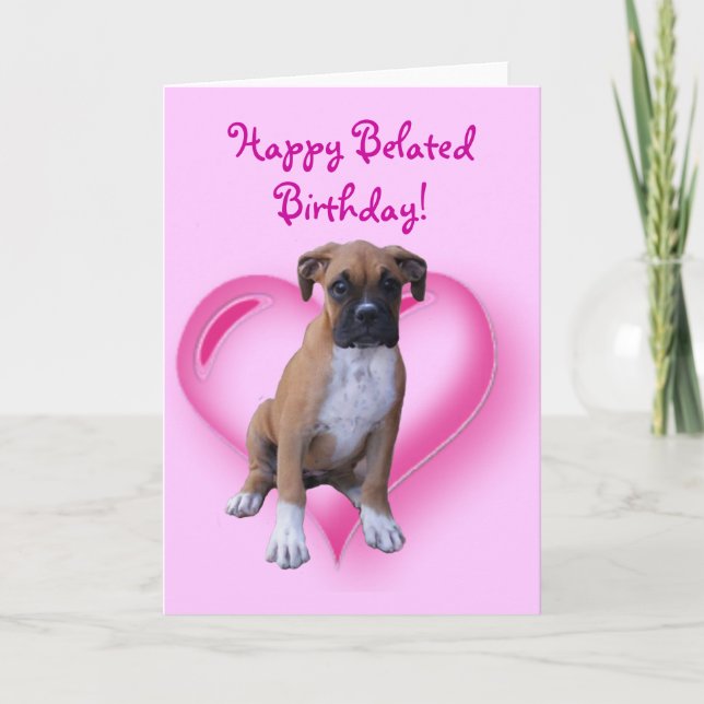 Bonne carte de voeux d'anniversaire tardive (Devant)