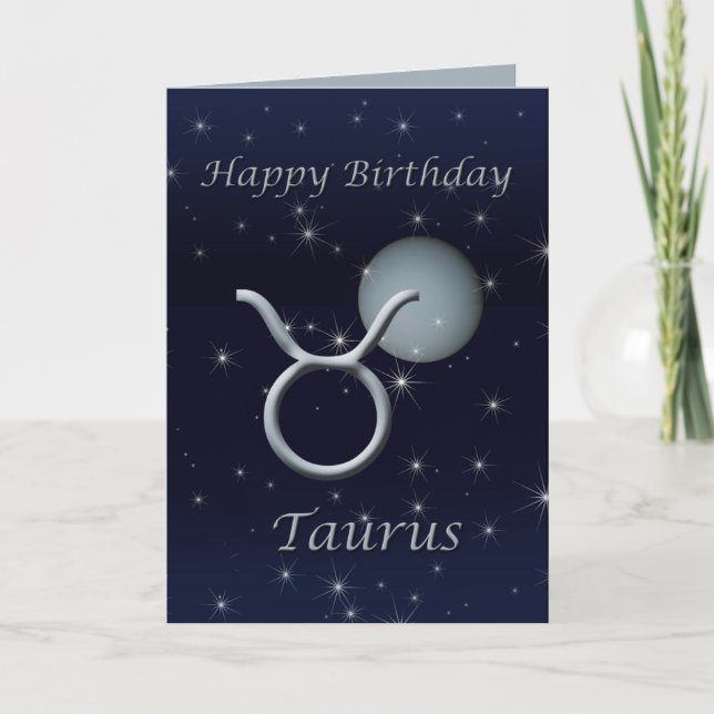 Bonne carte de voeux d'anniversaire Taurus Venus (Devant)