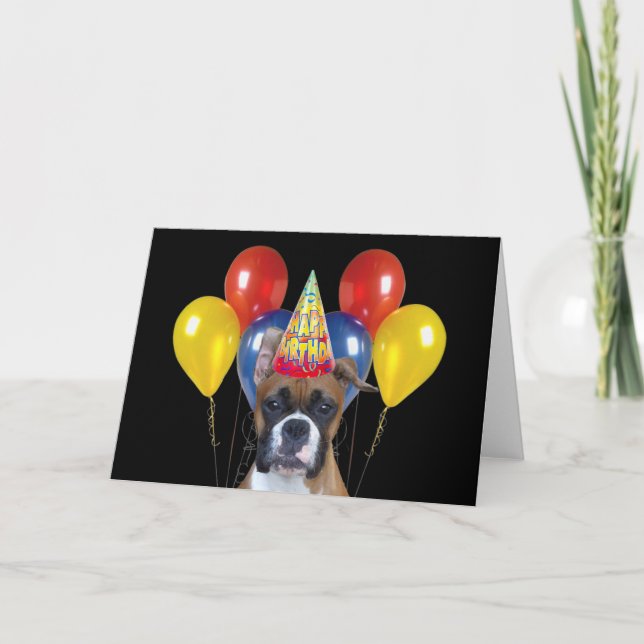 Bonne carte de voeux de boxer anniversaire (Devant)