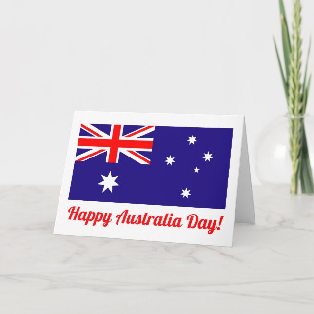 Bonne carte de voeux de la fête nationale australi (Devant)