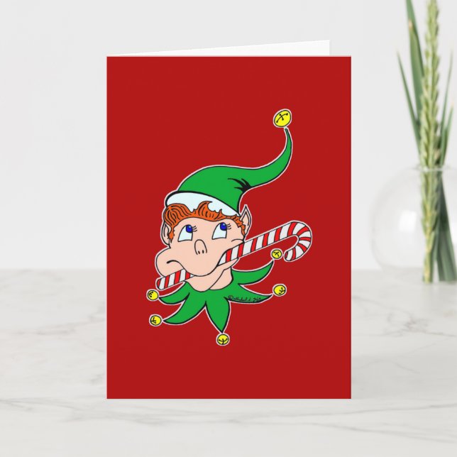 Bonne carte de voeux de lutin (Devant)
