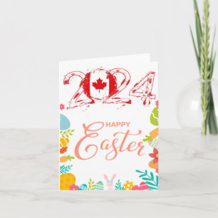 Bonne carte de voeux de Pâques 2024 "Canada"