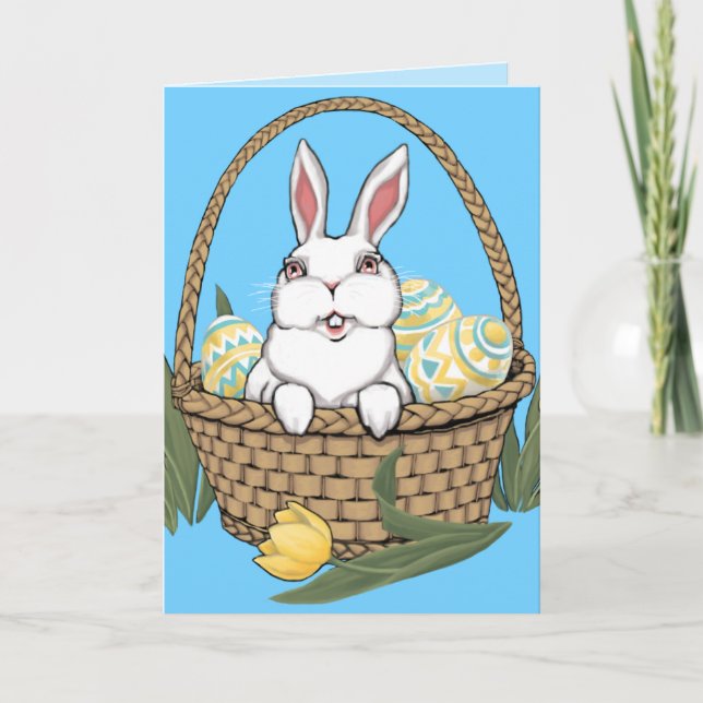 Bonne Carte de voeux de Pâques Cartes de lapin per (Devant)