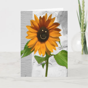 Bonne carte de voeux de tournesol