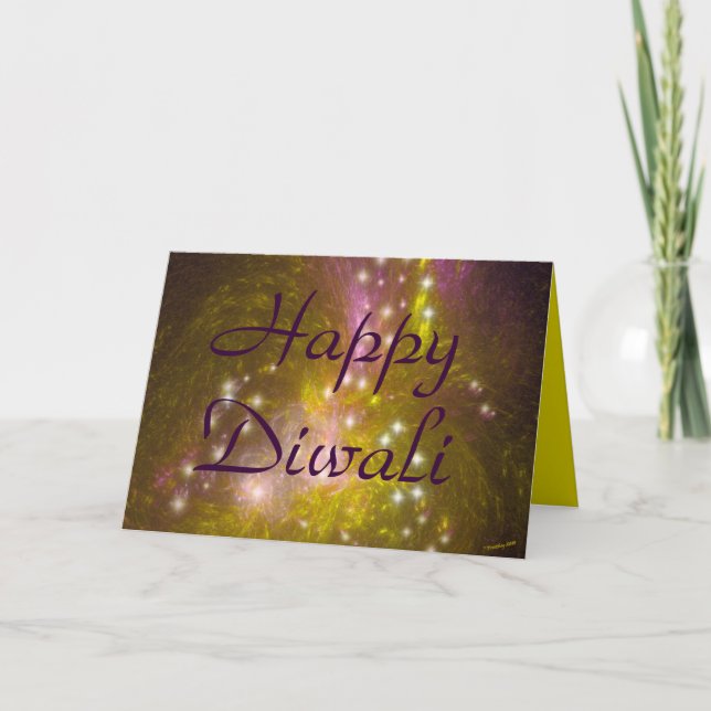 Bonne carte de voeux Diwali. (Devant)