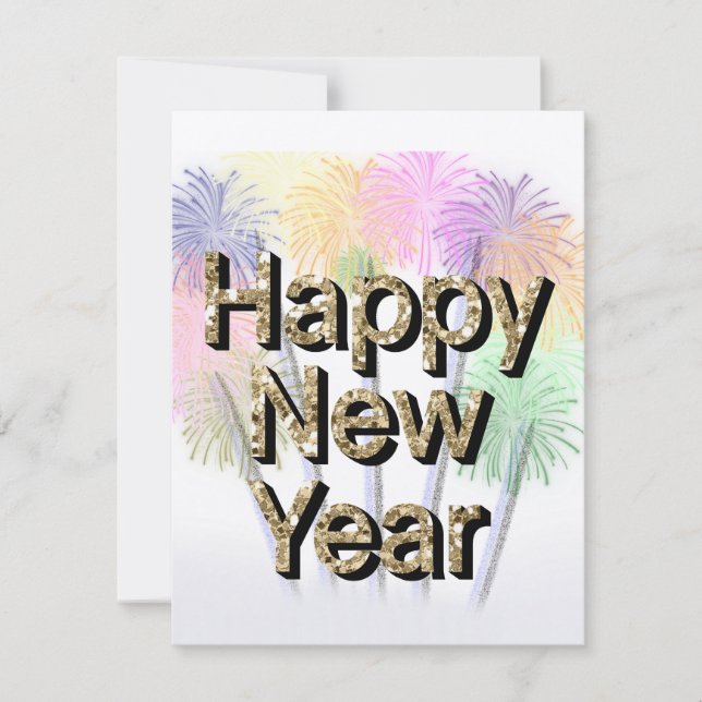 Bonne carte de voeux du Nouvel An (Devant)