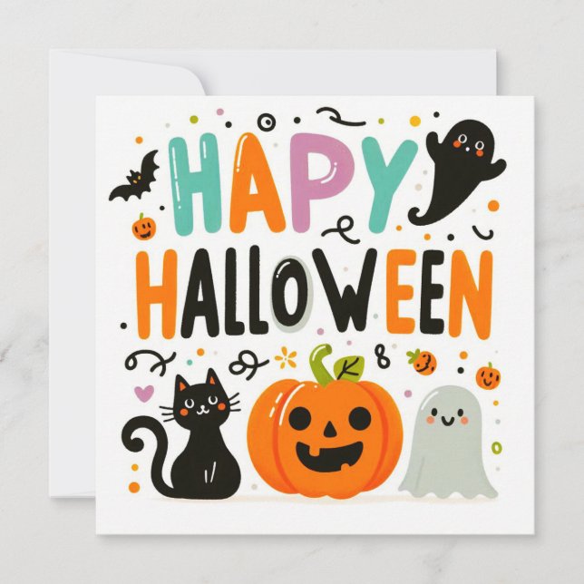 Bonne Carte de voeux Halloween (Devant)