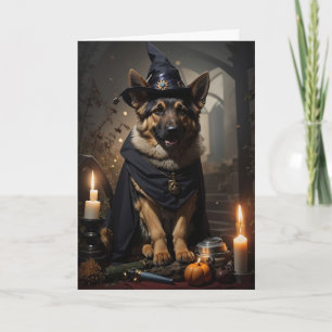 Bonne carte de voeux Halloween (chien)