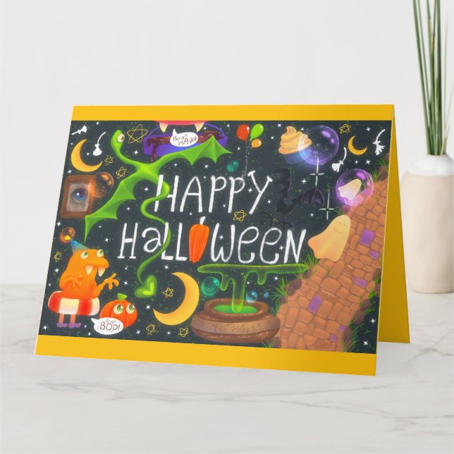 Bonne carte de voeux Halloween Party (Devant)