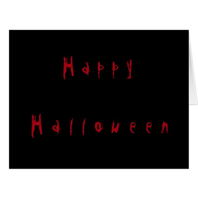 Bonne carte de voeux Halloween vierge avec texte. (Devant horizontal)