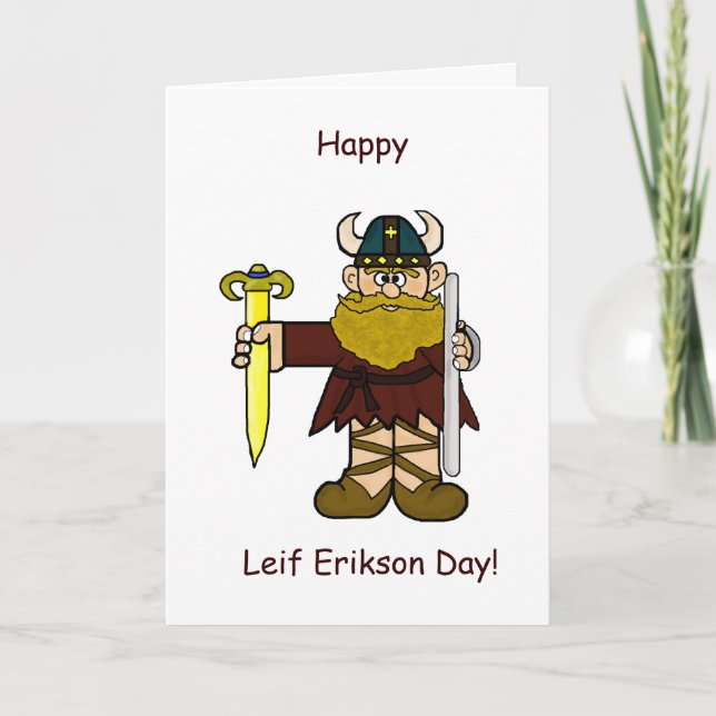 Bonne carte de voeux Leif Erikson Day (Devant)