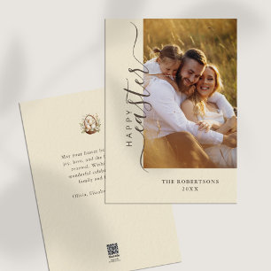 Bonne carte de voeux minimaliste moderne de Pâques