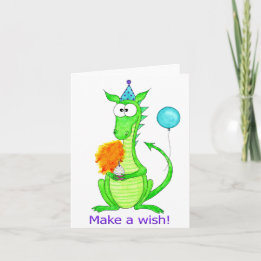 Bonne carte de voeux pliée du dragon d'anniversair