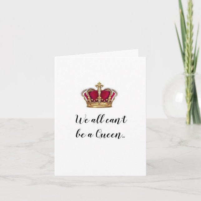 Bonne carte de voeux pliée Reine Anniversaire (Devant)