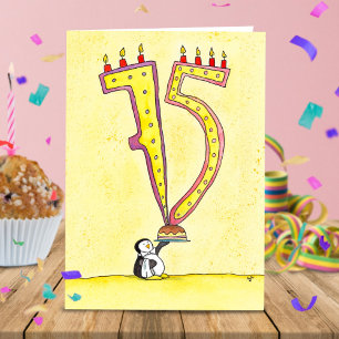 Bonne carte de voeux pour 75e anniversaire par Nic