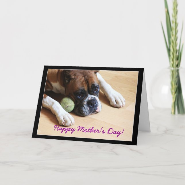 Bonne carte de voeux pour chien de boxe de la fête (Devant)