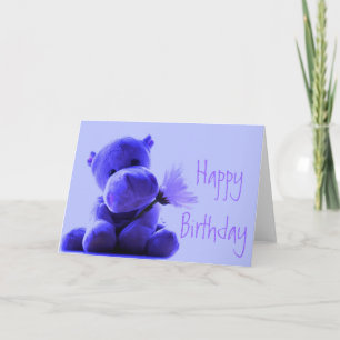 Bonne carte de voeux pour hippo anniversaire