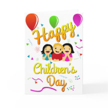 Bonne carte de voeux pour la Journée des Enfants