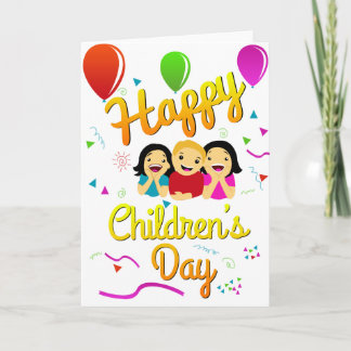Bonne carte de voeux pour la Journée des Enfants