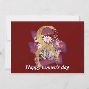 Bonne carte de voeux pour la journée des femmes