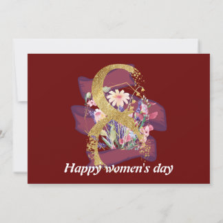 Bonne carte de voeux pour la journée des femmes