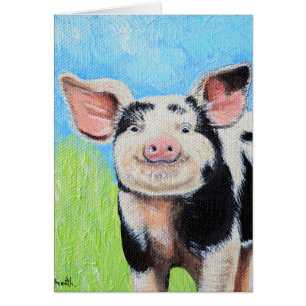 Bonne Carte de voeux pour la peinture de petit coc