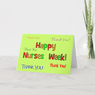 Bonne carte de voeux pour la semaine des infirmièr