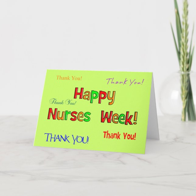 Bonne carte de voeux pour la semaine des infirmièr (Devant)